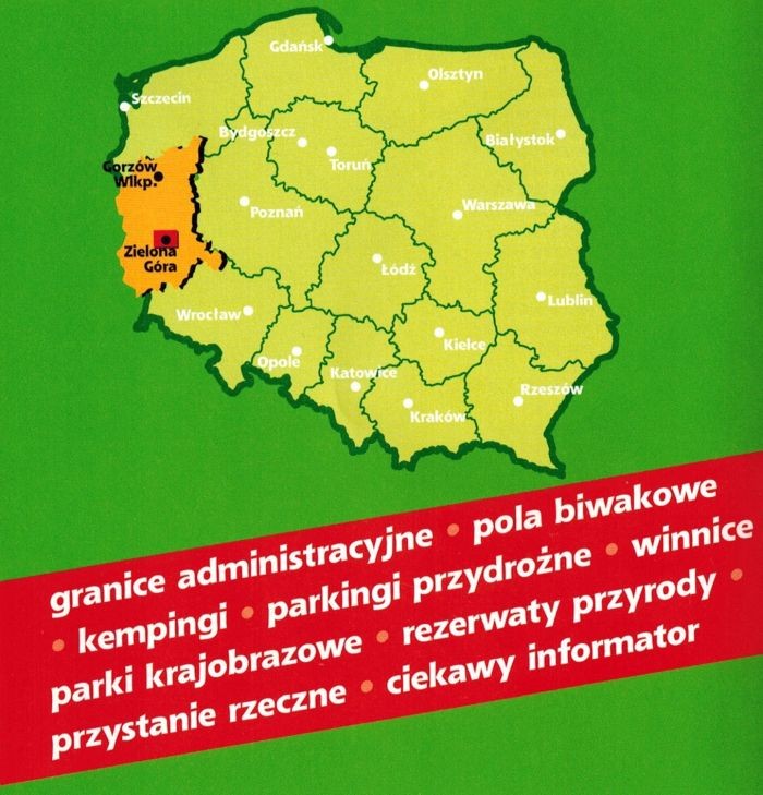 Dookoła Zielonej Góry 1:50 000. Mapa turystyczna wydawnictwa Sygnatura. Zasięg