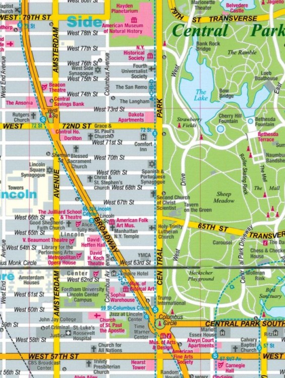 Nowy Jork 1:75 000. Laminowana mapa / Plan miasta wydawnictwa ExpressMap. Fragment 1