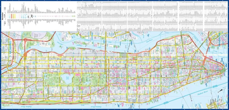 Nowy Jork 1:75 000. Laminowana mapa / Plan miasta wydawnictwa ExpressMap. Strona druga