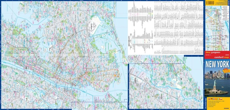 Nowy Jork 1:75 000. Laminowana mapa / Plan miasta wydawnictwa ExpressMap. Strona pierwsza