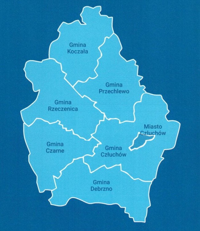 Powiat człuchowski 1:75 000. Mapa turystyczna wydawnictwa Compass. Okładka tył