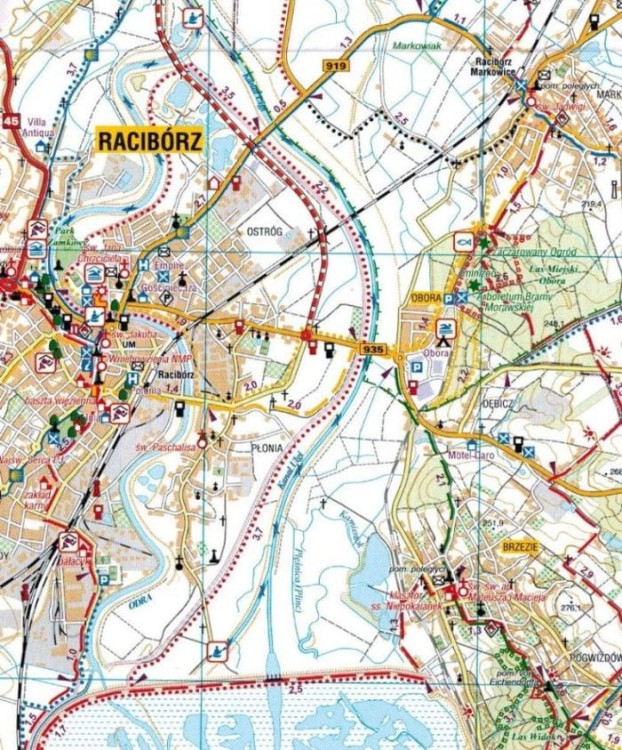 Powiat raciborski dla aktywnych. Wodoodporna mapa turystyczna wydawnictwa Galileos. Fragment 1