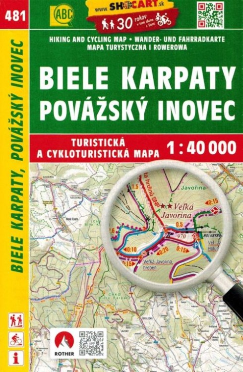 Białe Karpaty, Góry Inowieckie. Mapa turystyczna 481 wydawnictwa Shocart. Okładka