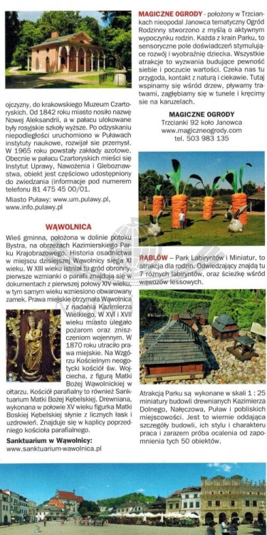 Kazimierz Dolny. Plan miasta / Mapa turystyczna wydawnictwa Galileos. Informator