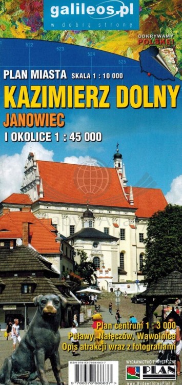 Kazimierz Dolny. Plan miasta / Mapa turystyczna wydawnictwa Galileos. Okładka