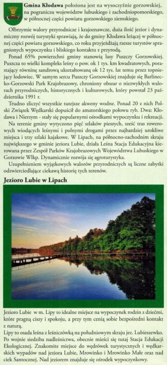Gmina Kłodawa. Turystyczne oblicza Kłodawskich okolic. Mapa turystyczna wydawnictwa Sygnatura. Informator - fragment