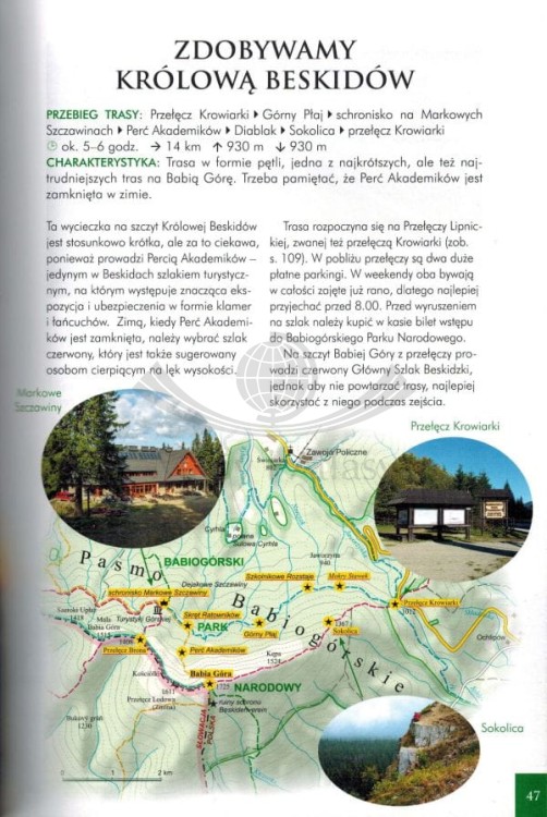 Beskidy: Śląski, Żywiecki, Mały. Atlas turystyczny wydawnictwa SBM. Przykładowa strona 2