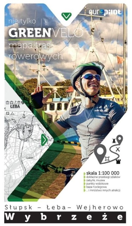 Wybrzeże: Słupsk - Łeba - Wejherowo. Mapa turystyczna tras rowerowych. Nie tylko Green Velo wydawnictwa Euro Pilot. Okładka