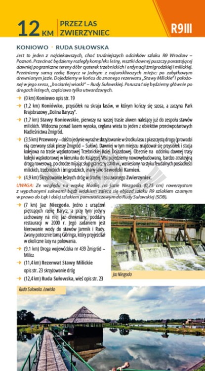 Wzgórza Trzebnickie i Dolina Baryczy. Przewodnik rowerowy z mapami wydawnictwa Galileos. Przykładowa strona 2