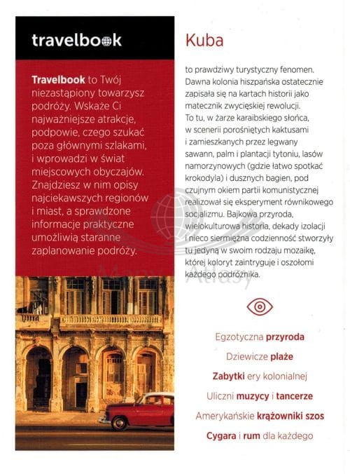 Kuba. Przewodnik travelbook wydawnictwa Bezdroża. Okładka tył
