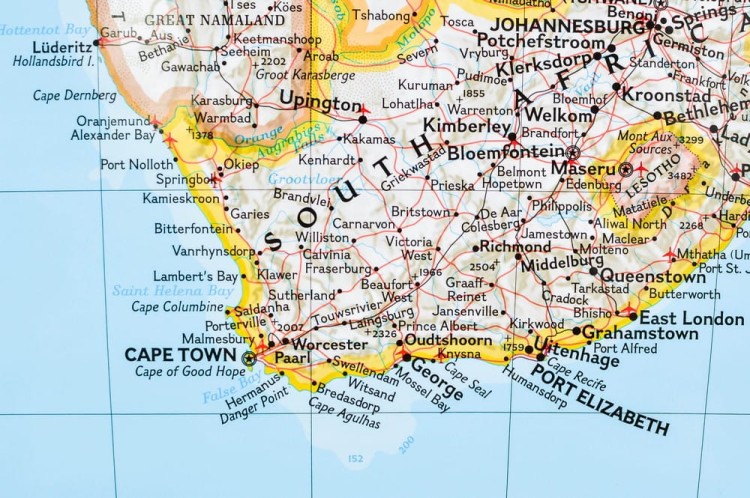 Afryka. Mapa ścienna polityczna wydawnictwa National Geographic. Fragment 4