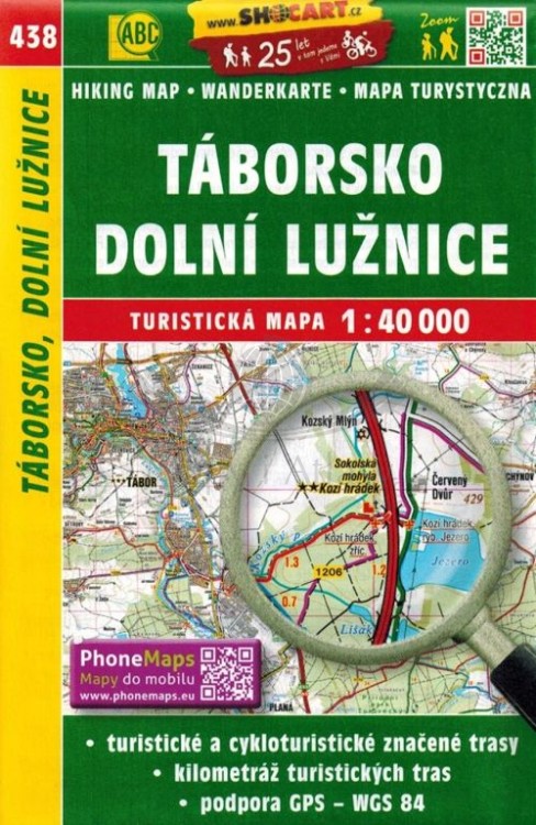 Tabor, Dolne Łużyce / Taborsko, Dolni Luznice. Mapa turystyczna 438 wydawnictwa Shocart. Okładka