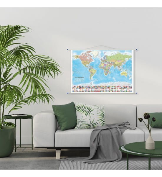 Świat 1:30 000 000. Mapa polityczna wydawnictwa ArtGlob - przykład aranżacji