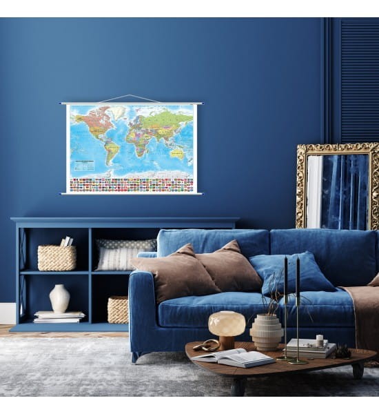 Świat 1:30 000 000. Mapa polityczna wydawnictwa ArtGlob - przykład aranżacji 2