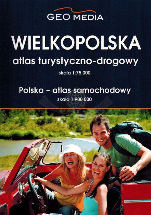 Wielkopolska 1:900 000. Atlas samochodowy, turystyczny wydawnictwa Cartomedia. Okładka - wersja 2