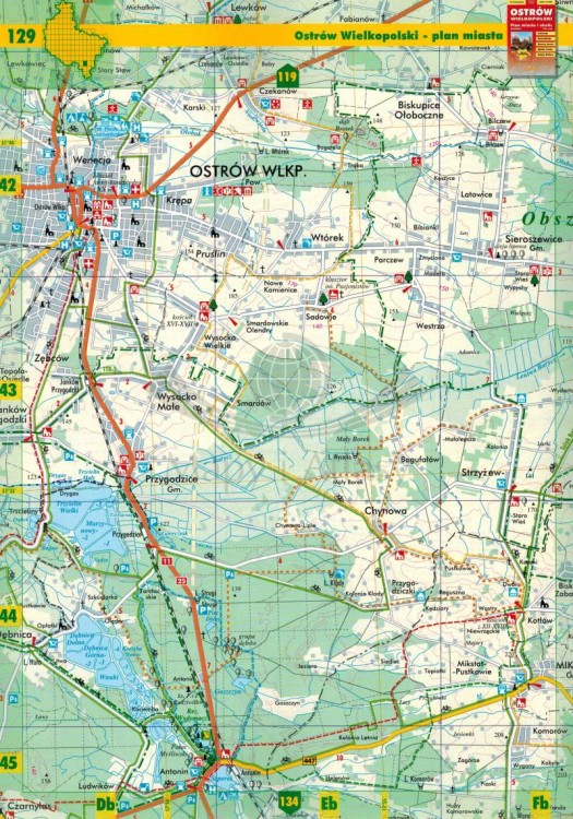 Wielkopolska 1:900 000. Atlas samochodowy, turystyczny wydawnictwa Cartomedia. Przykładowa strona 2