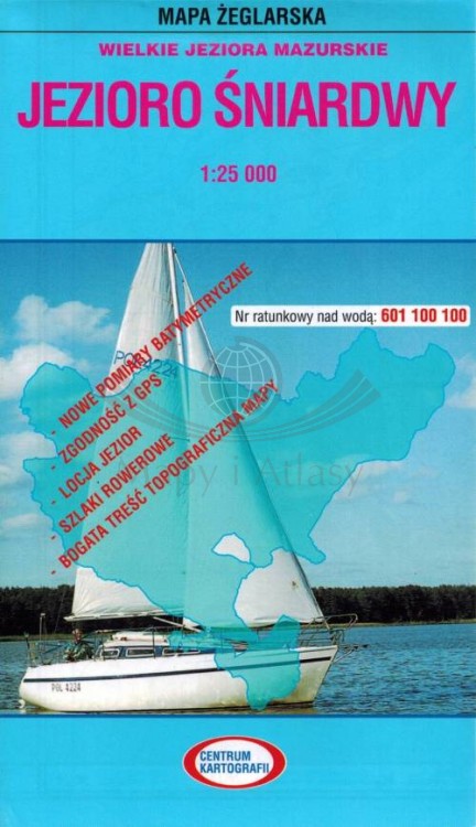 Jezioro Śniardwy 1:25 000. Laminowana mapa żeglarska. Okładka
