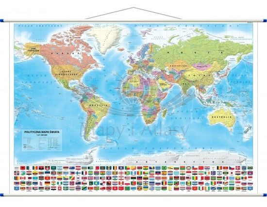Świat 1:21 200 000. Mapa ścienna polityczna