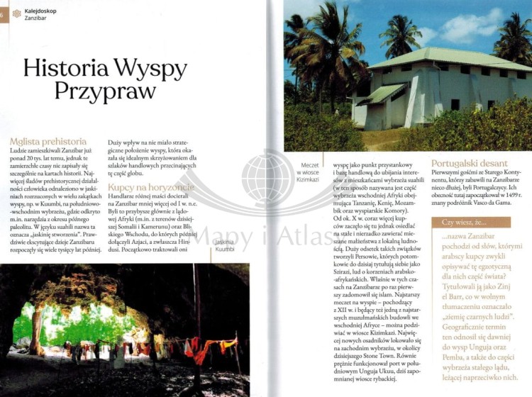 Zanzibar. Przewodnik z mapą. Złota Seria wydawnictwa Pascal GOLD. Przykładowe strony 1