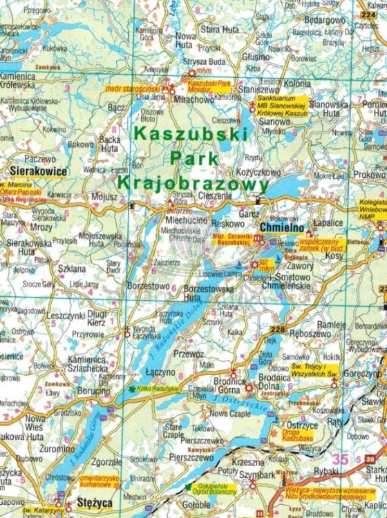 Pomorze Gdańskie 1:160 000. Mapa samochodowo-turystyczna wydawnictwa Galileos. Fragment 2