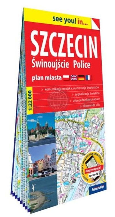 Szczecin, Świnoujście, Police. Mapa / Plan miasta wydawnictwa ExpressMap. Okładka 2