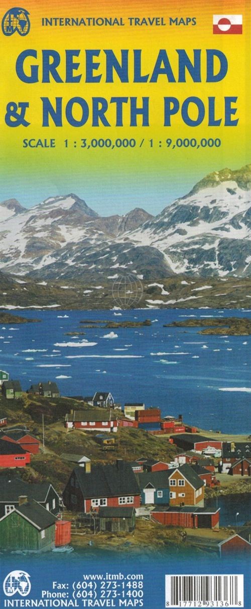 Grenlandia. Biegun Północny. Mapa samochodowo-turystyczna. ITMB