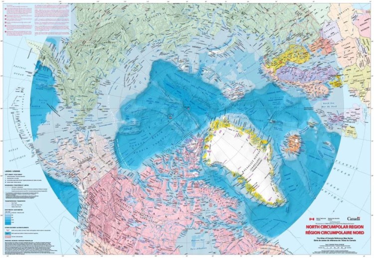 Grenlandia. Biegun Północny. Mapa samochodowo-turystyczna wydawnictwa ITMB. Rozłożona mapa 1