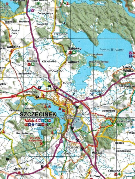 Powiat szczecinecki 1:110 000. Mapa turystyczna wydawnictwa EKO-MAP. Fragment 1