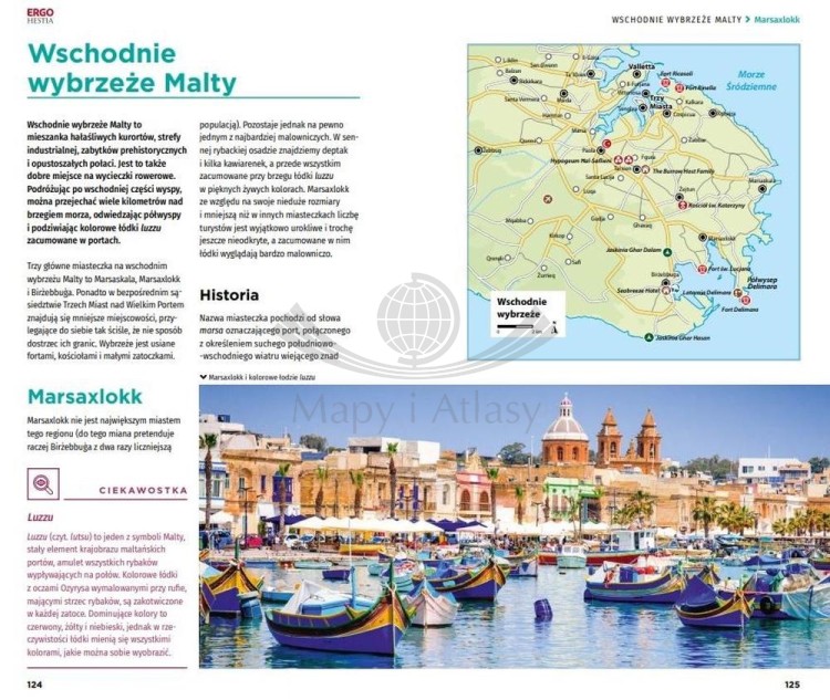 Malta. Przewodnik travelbook wydawnictwa Bezdroża. Przykładowe strony 1