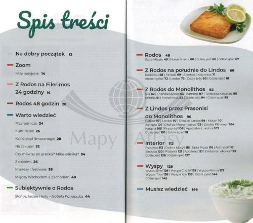 Rodos. Przewodnik Lajt wydawnictwa Pascal. Spis treści