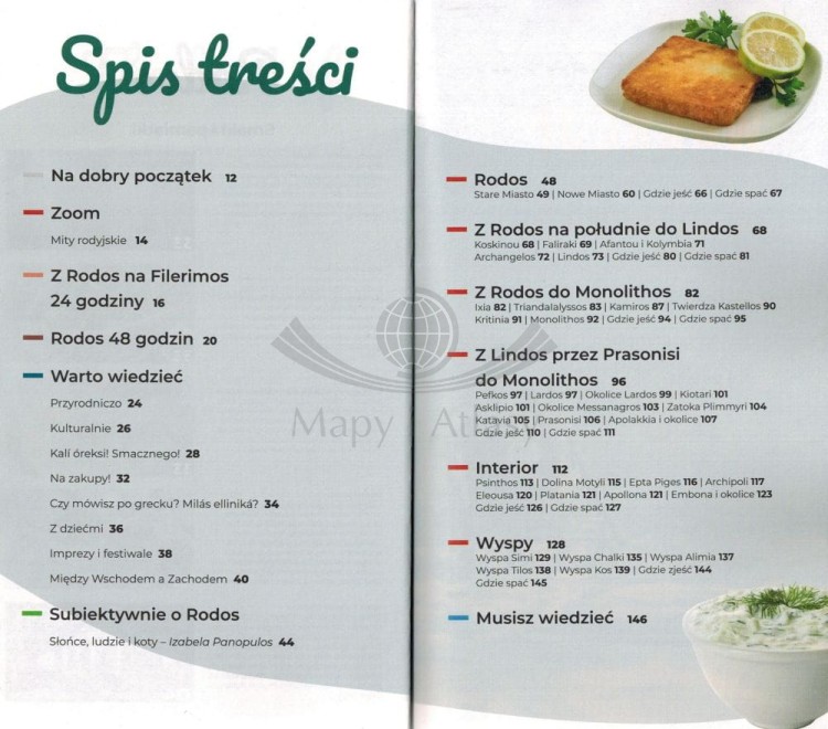 Rodos. Przewodnik Lajt wydawnictwa Pascal. Spis treści