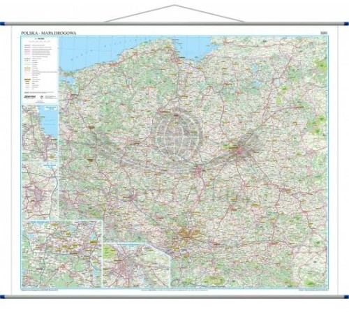 Polska 1:700 000. Mapa ścienna drogowa. Eko-Graf