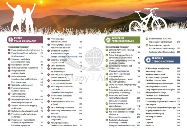 Bieszczady pełne wrażeń. ActiveBook. Przewodnik wydawnictwa Bezdroża. Spis treści 1