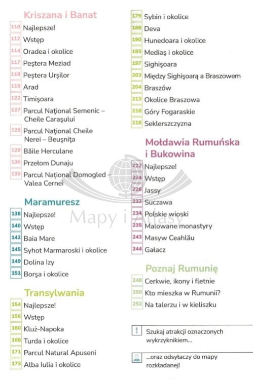 Rumunia. Inspirator podróżniczy. Przewodnik + mapa wydawnictwa Pascal. Spis treści 2