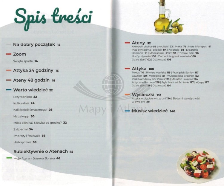 Ateny. Przewodnik Lajt wydawnictwa Pascal. Spis treści