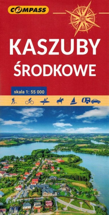 Kaszuby Środkowe 1:55 000. Mapa turystyczna wydawnictwa Compass. Okładka