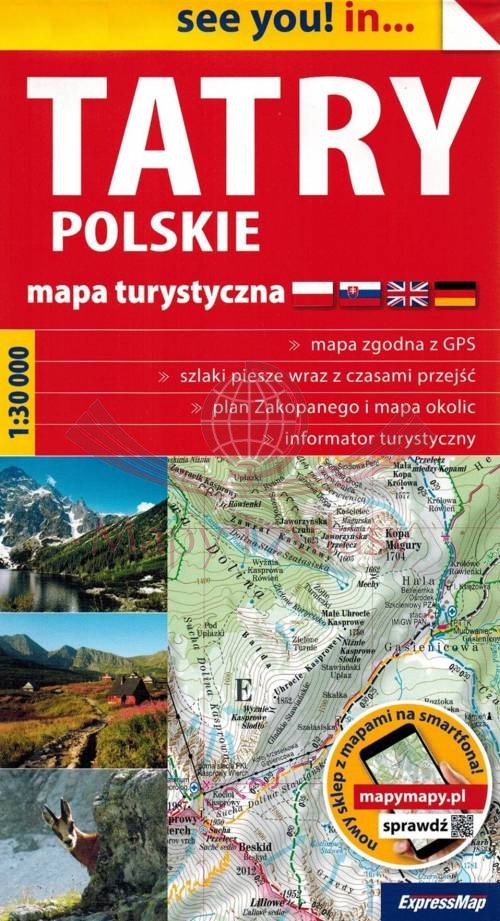 Tatry Polskie 1:30 000. Mapa turystyczna. ExpressMap
