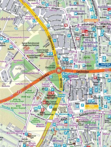 Poznań i okolice 1:20 000. Czerwonak, Koziegłowy, Luboń, Suchy Las, Swarzędz. Plan miasta wydawnictwa TopMapa. Fragment 1