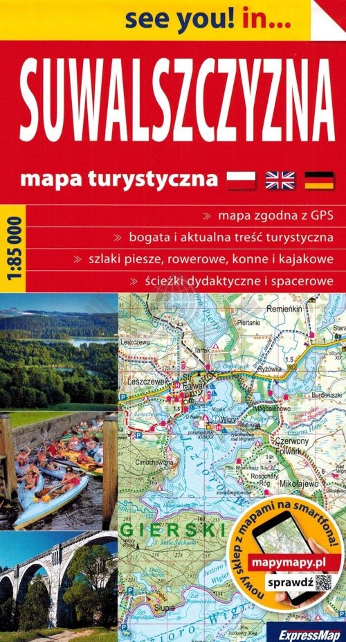 Suwalszczyzna 1:85 000. Mapa turystyczna. ExpressMap