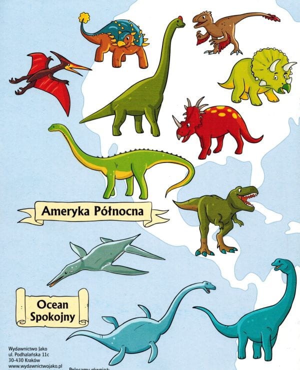 Moja kolorowanka. Atlas świata. Dinozaury. Okładka tył