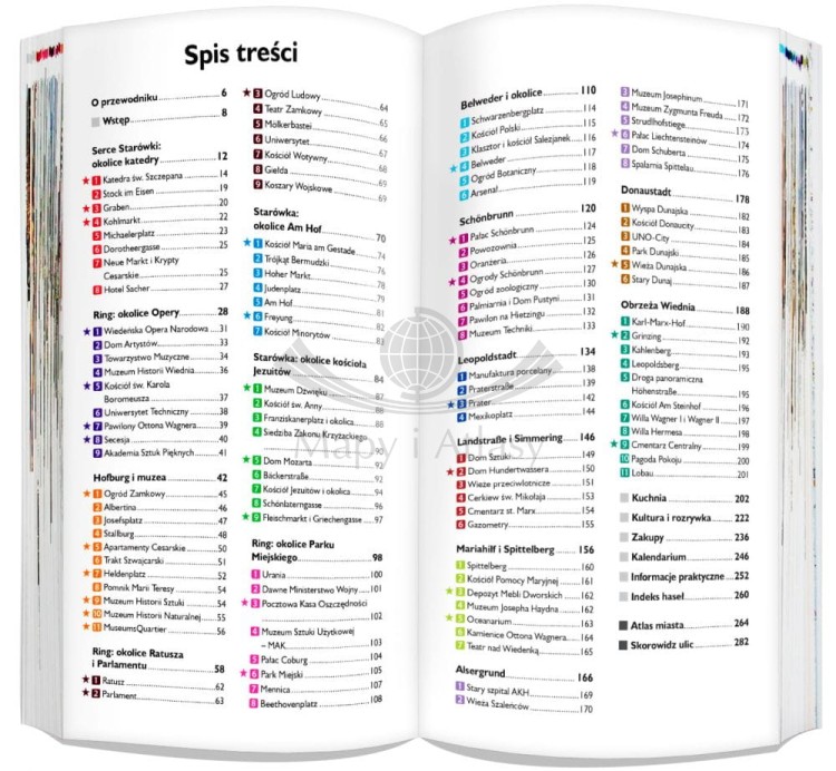Wiedeń 3 w 1. Przewodnik, atlas i mapa wydawnictwa ExpressMap. Spis treści