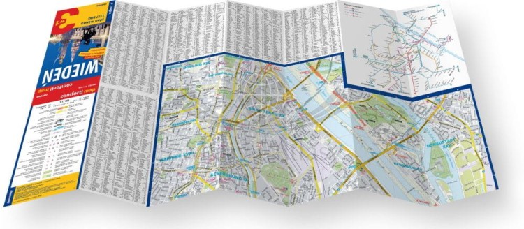 Wiedeń 3 w 1. Przewodnik, atlas i mapa wydawnictwa ExpressMap. Składanie mapy