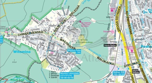 Trójmiasto. Gdańsk, Gdynia, Sopot. Mapa / Plan miasta wydawnictwa ExpressMap. Fragment