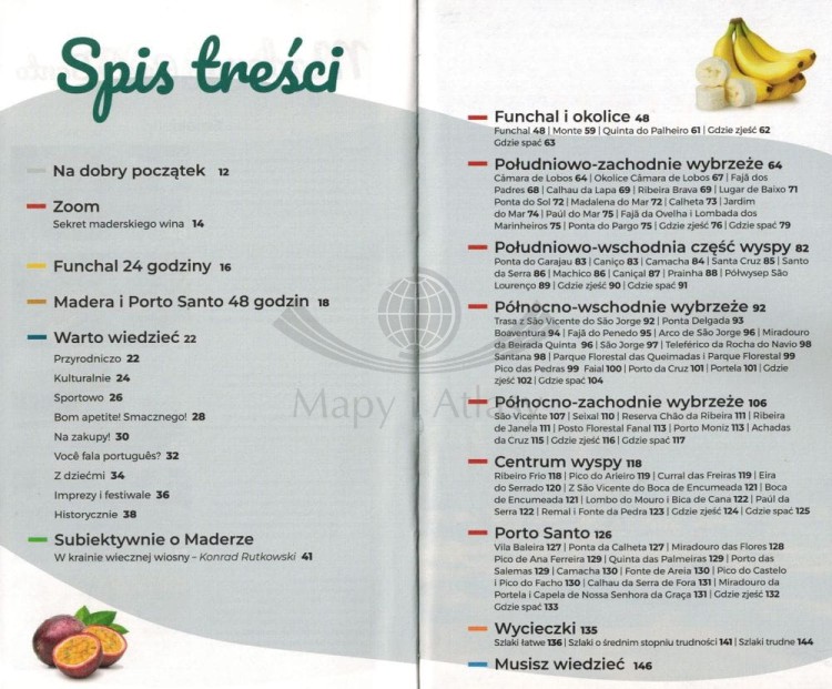 Madera i Porto Santo. Przewodnik Lajt wydawnictwa Pascal. Spis treści