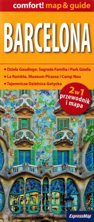 Barcelona. Laminowana mapa / Plan miasta + Miniprzewodnik wydawnictwa ExpressMap. Okładka