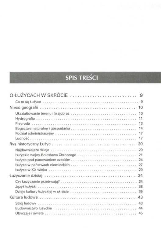 Łużyce. Przewodnik wydawnictwa Rewasz. Spis treści 1