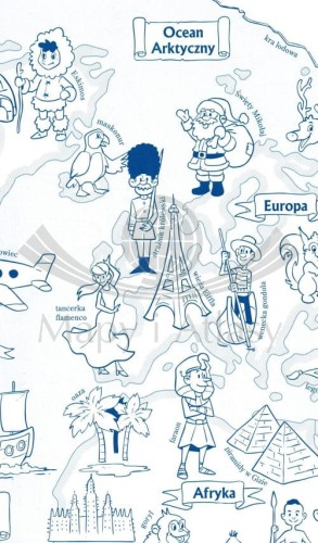 Mapa świata. Składana kolorowanka XL. Fragment