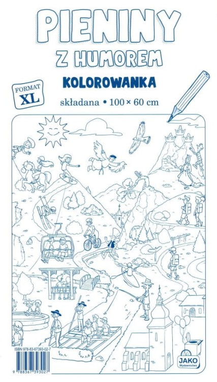 Pieniny z humorem. Składana kolorowanka XL. Okładka