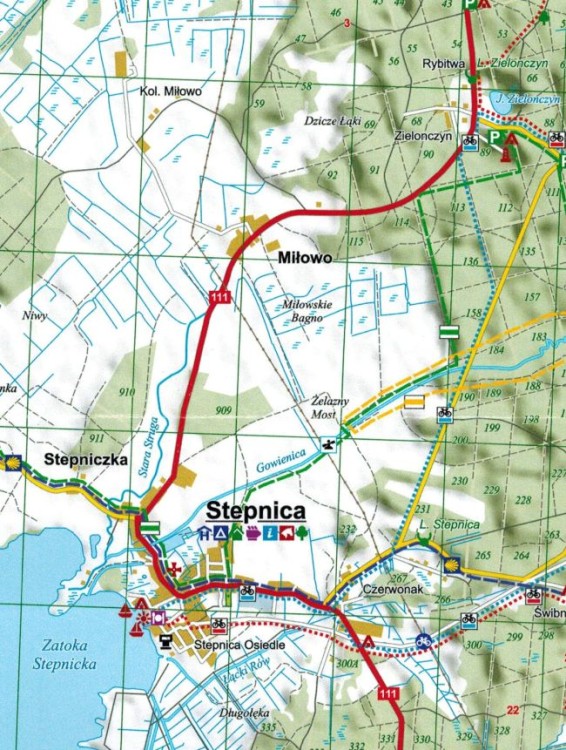 Puszcza Goleniowska + Goleniów 1:60 000 / 1:10 000. Mapa turystyczna wydawnictwa EKO-MAP. Fragment 2