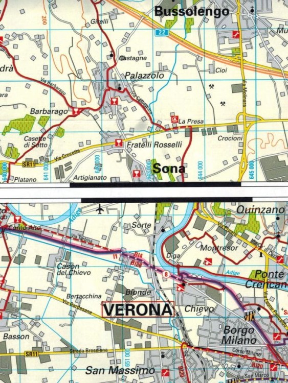 Jezioro Garda 1:50 000. Wodoodporna mapa rowerowa wydawnictwa ADFC. Fragment 4